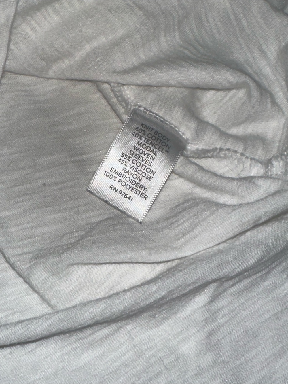 J. Jill White Embroidered Cotton Slub Knit Top Boho-Chic Coastal XS Like New - Picture 6 of 11